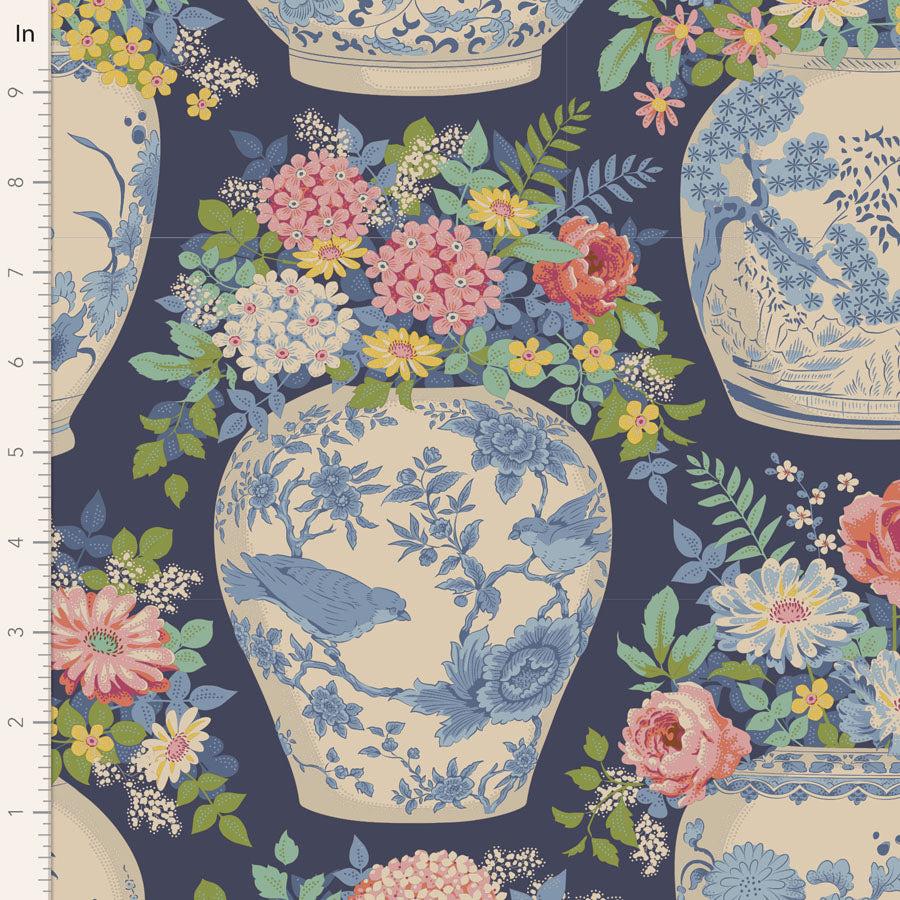 Flowervase - Navy Blue