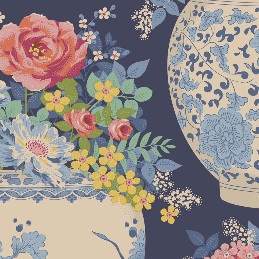 Flowervase - Navy Blue
