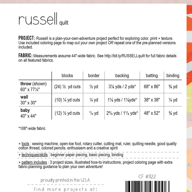Russell Quilt Pattern