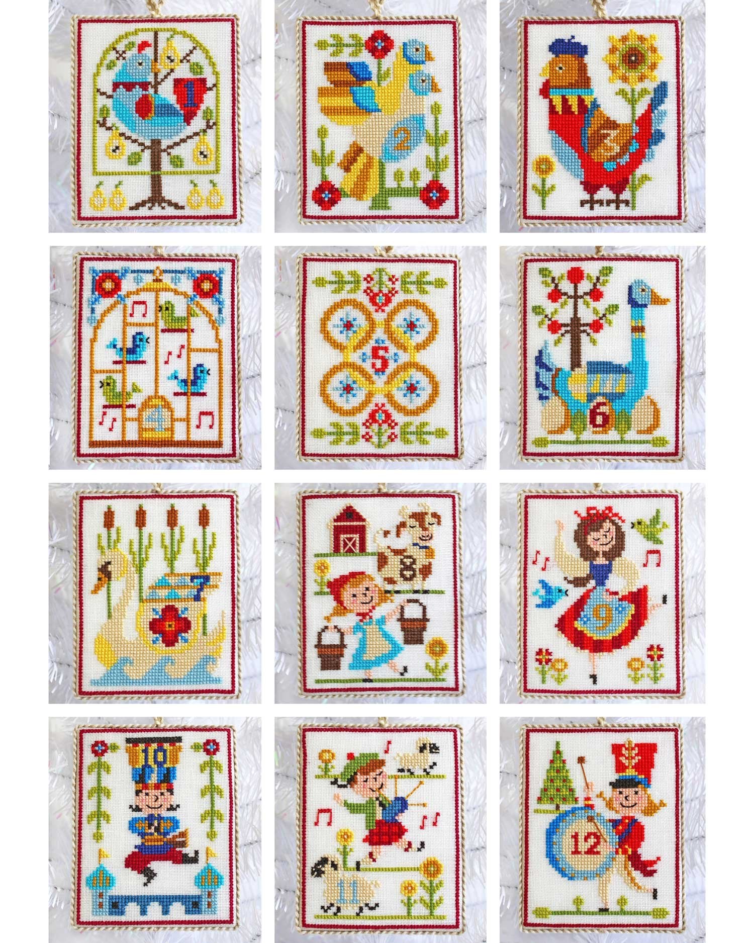 12 Days of Christmas Cross Stitch Pattern