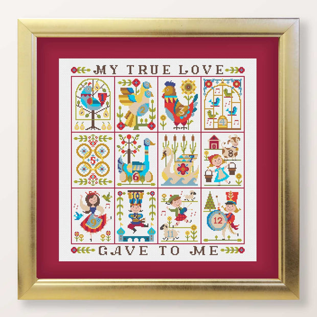 12 Days of Christmas Cross Stitch Pattern
