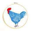 Blue Chicken Embroidery Kit