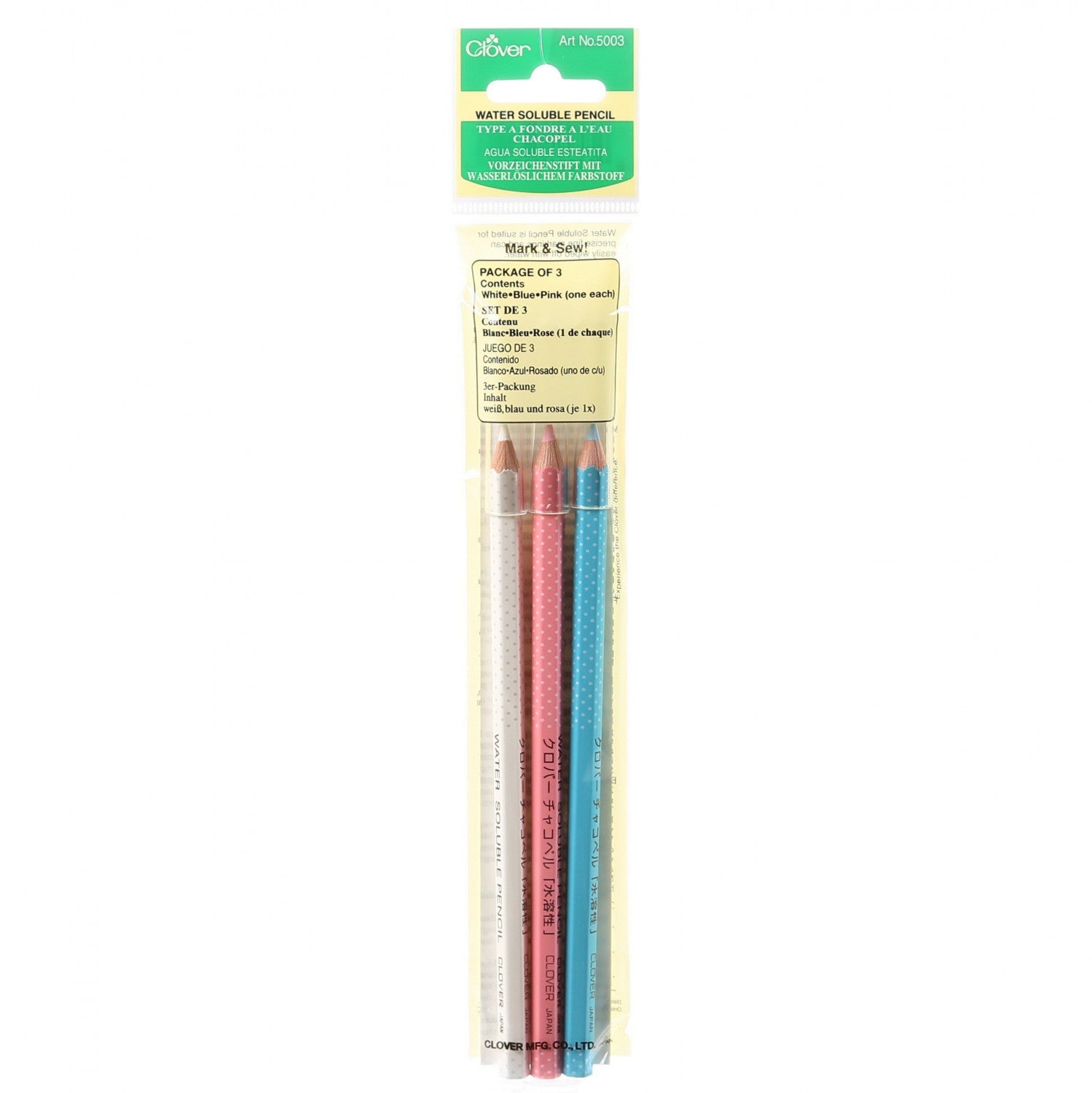 Water Soluble Pencil - Three Colour Assortment
