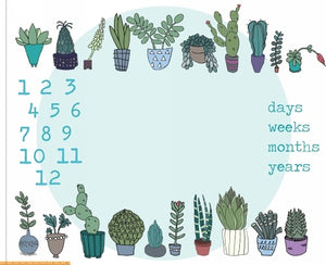 Succulent Milestone Mat