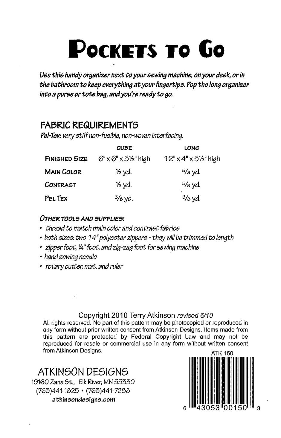 Pockets to Go Pattern