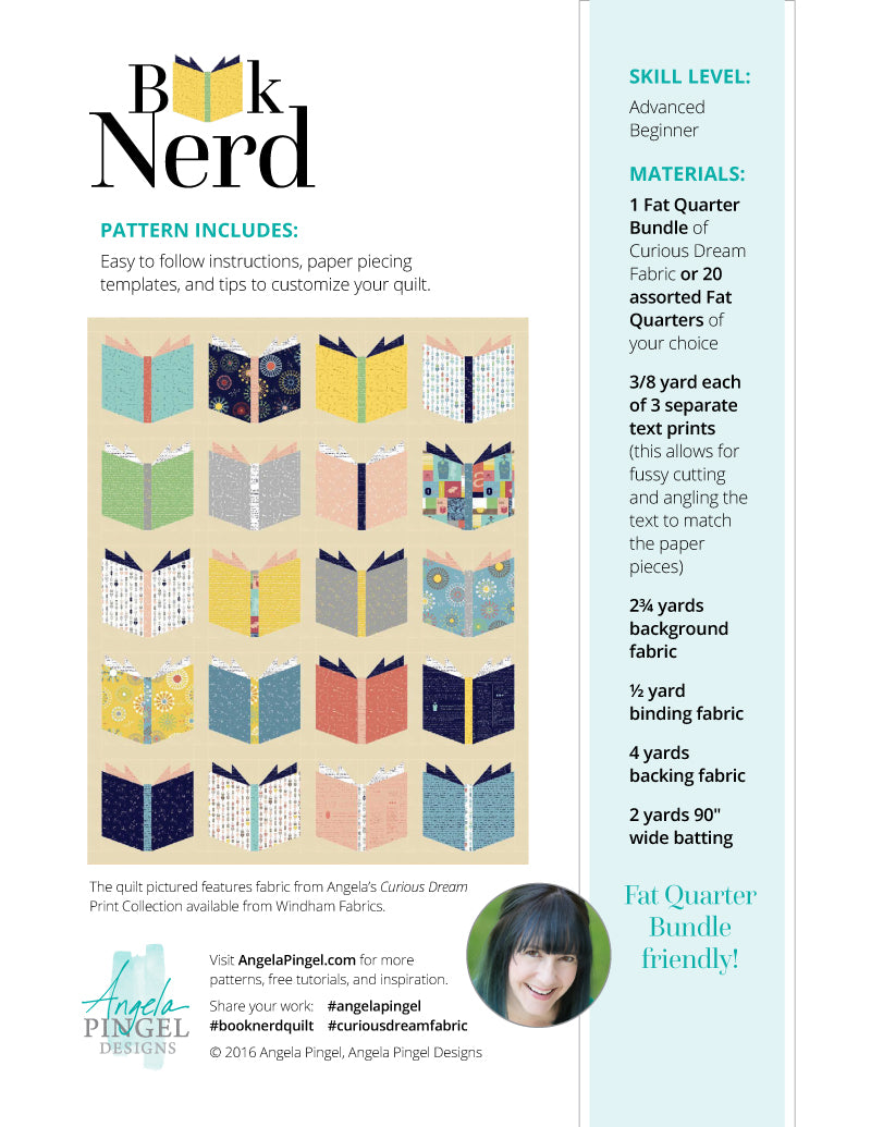 Book Nerd Quilt Pattern