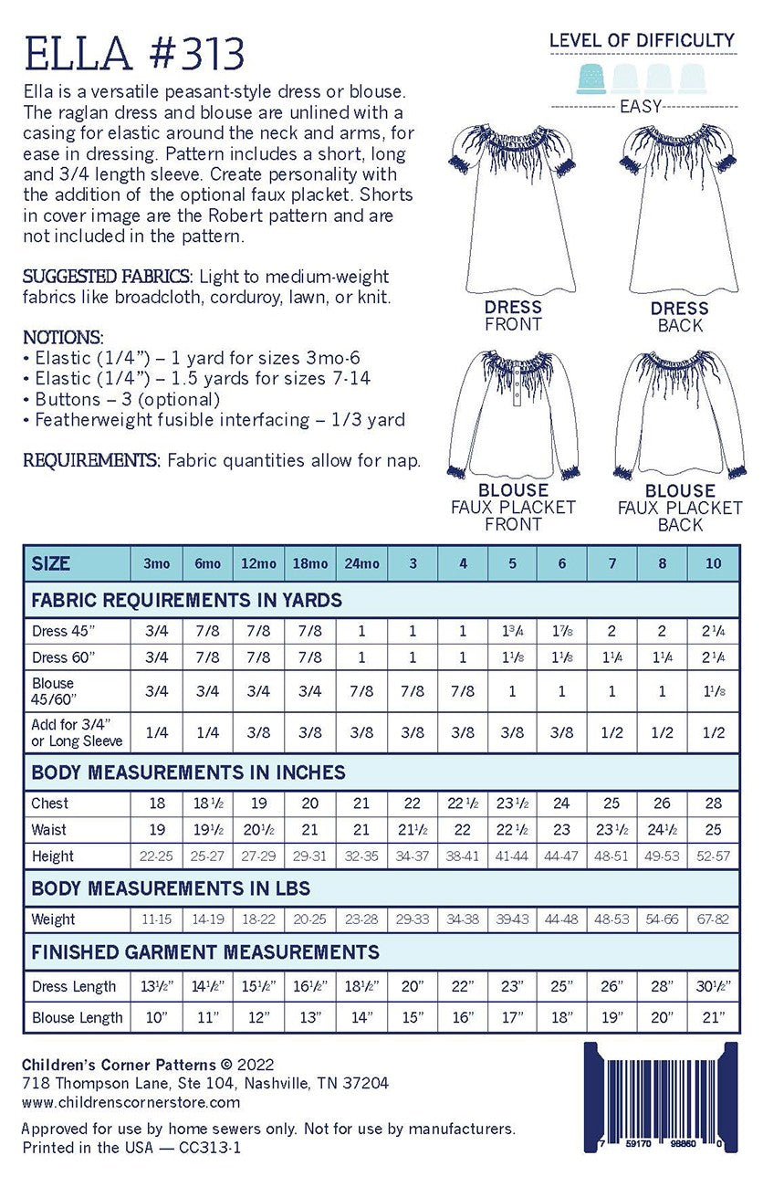 Ella Sewing Pattern