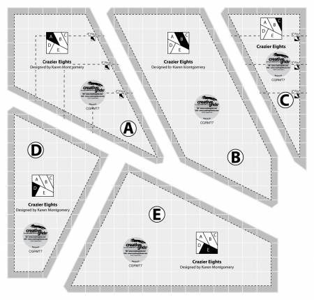 Crazier Eights Template Set