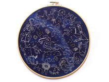 Load image into Gallery viewer, Constellation Series:  Star Map Hoop Art Embroidery Kit
