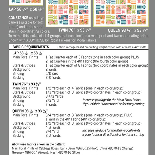 Constance Quilt Pattern