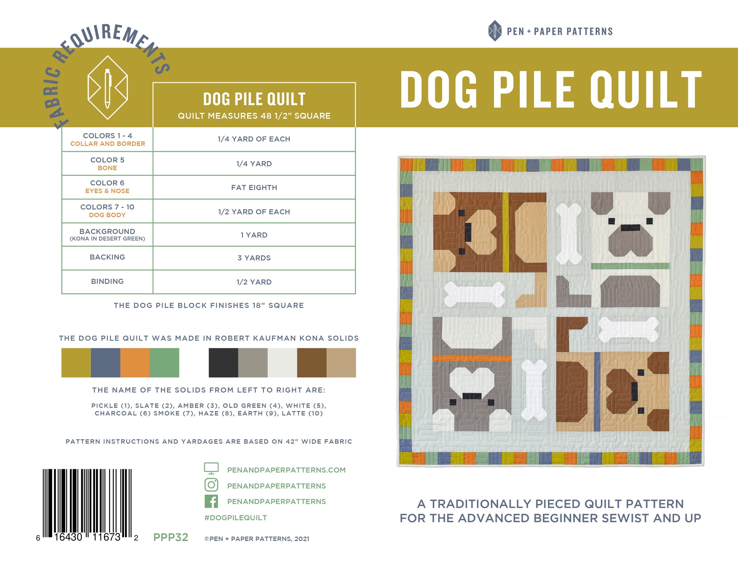 Dog Pile Quilt Pattern