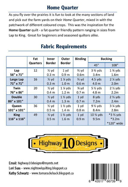 Home Quarter Quilt Pattern