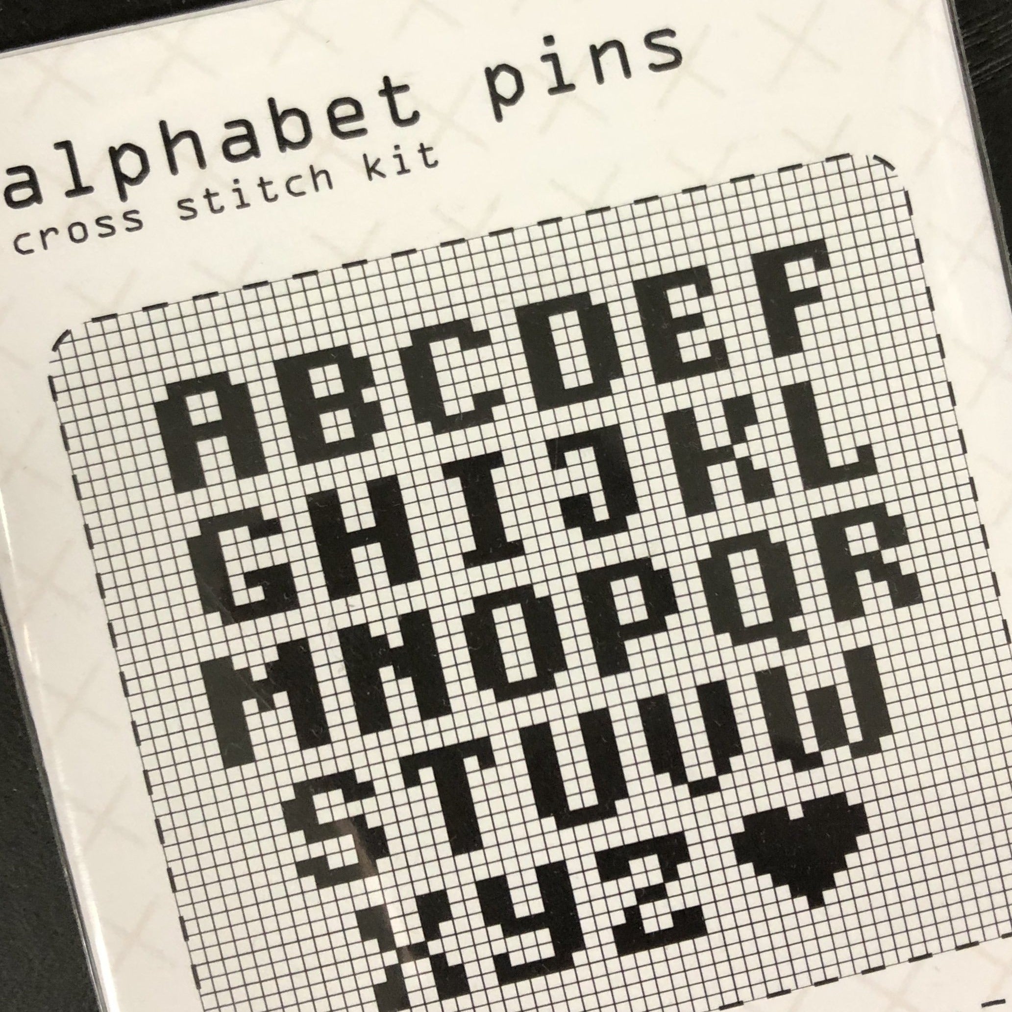 Alphabet Pin Cross Stitch Kit