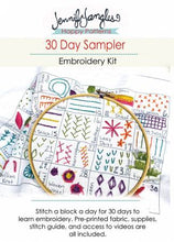Load image into Gallery viewer, 30 Day Sampler Embroidery Kit
