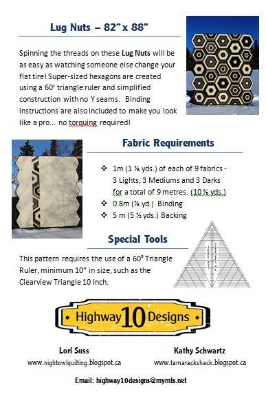 Lug Nuts Quilt Pattern