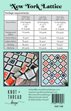 Load image into Gallery viewer, New York Lattice Quilt Pattern
