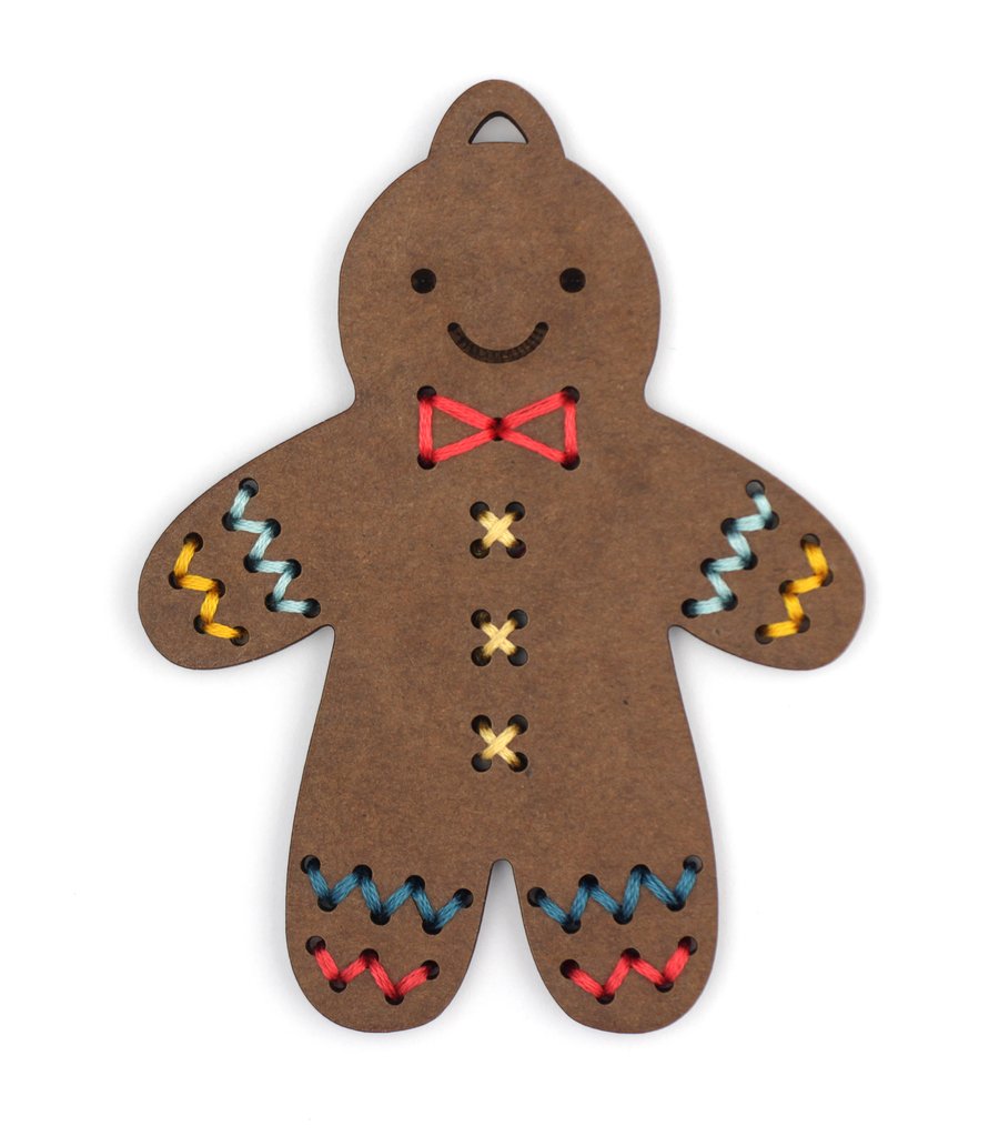 Stitched Ornament Kits - Gingerbread