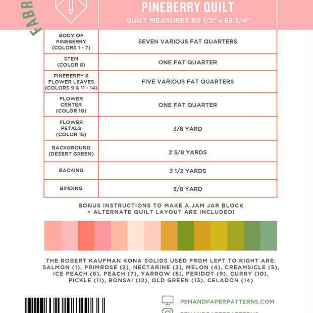 Pineberry Quilt Pattern
