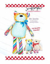 Load image into Gallery viewer, Mr. Socks Stuffed Bear Pattern
