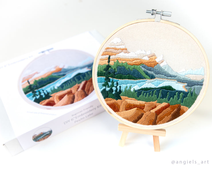Peyto Lake Embroidery Kit
