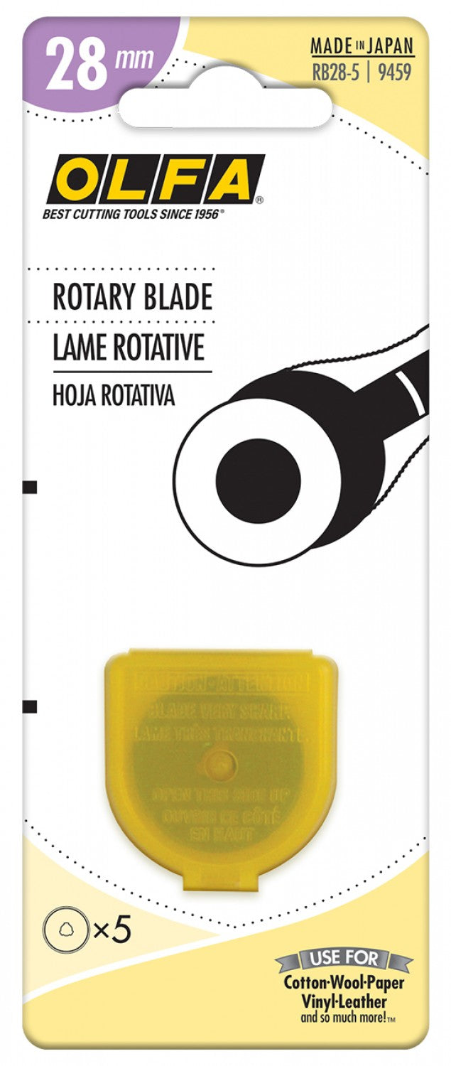 Olfa 28mm Rotary Blades - 5 pack