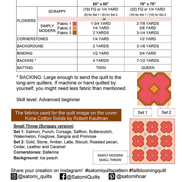 Fall Blooming Quilt Pattern