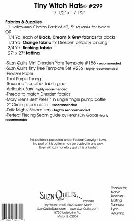 Tiny Witch Hats Pattern