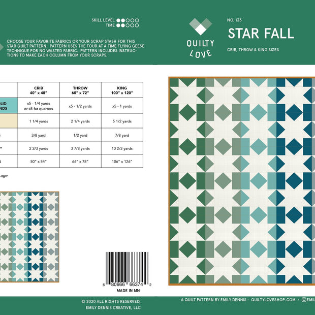 Star Fall Quilt Pattern