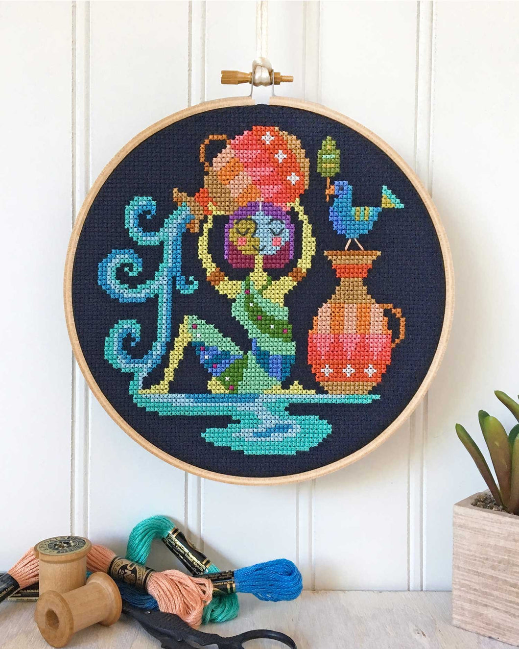 Aquarius Cross Stitch Pattern