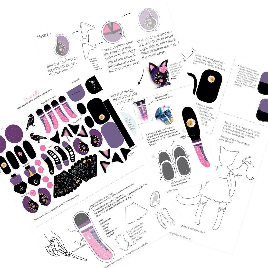 Astrid the Fortune Teller DIY Doll Sewing Kit