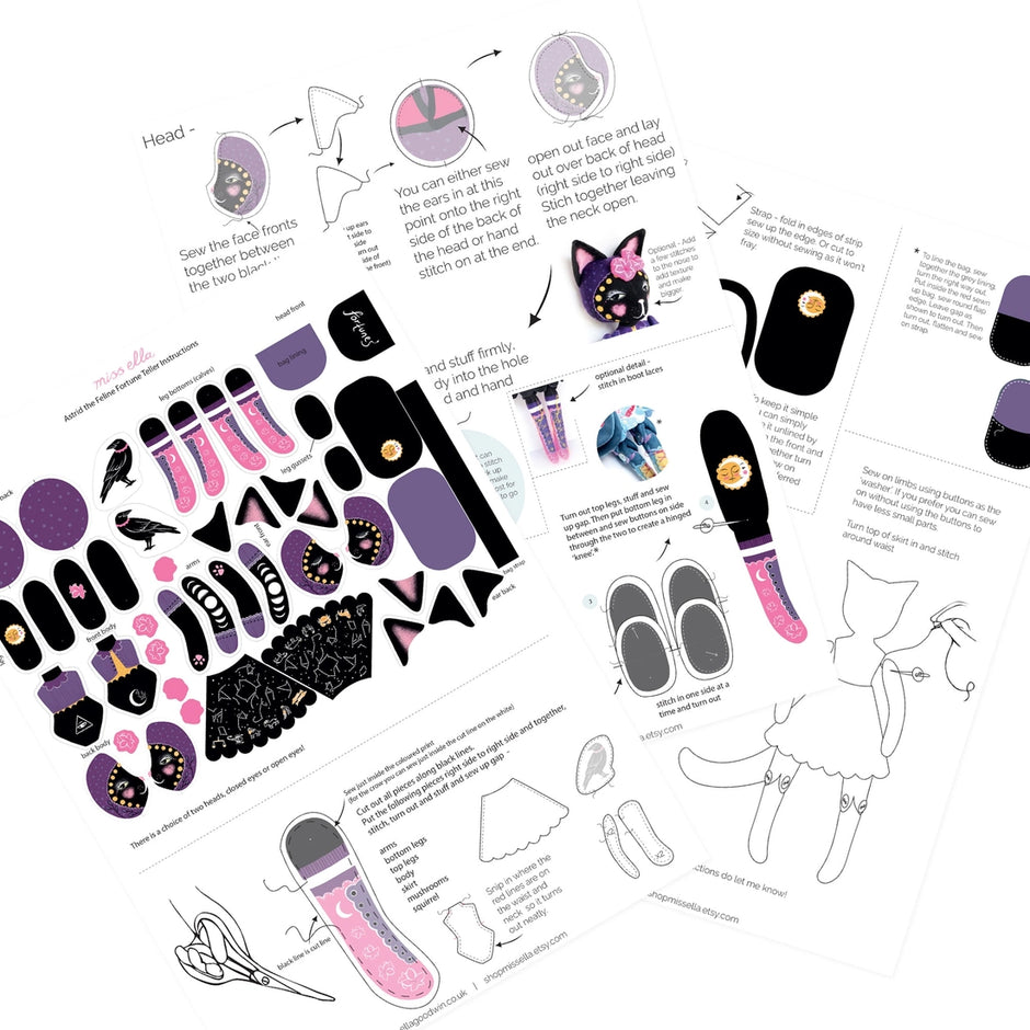 Astrid the Fortune Teller DIY Doll Sewing Kit