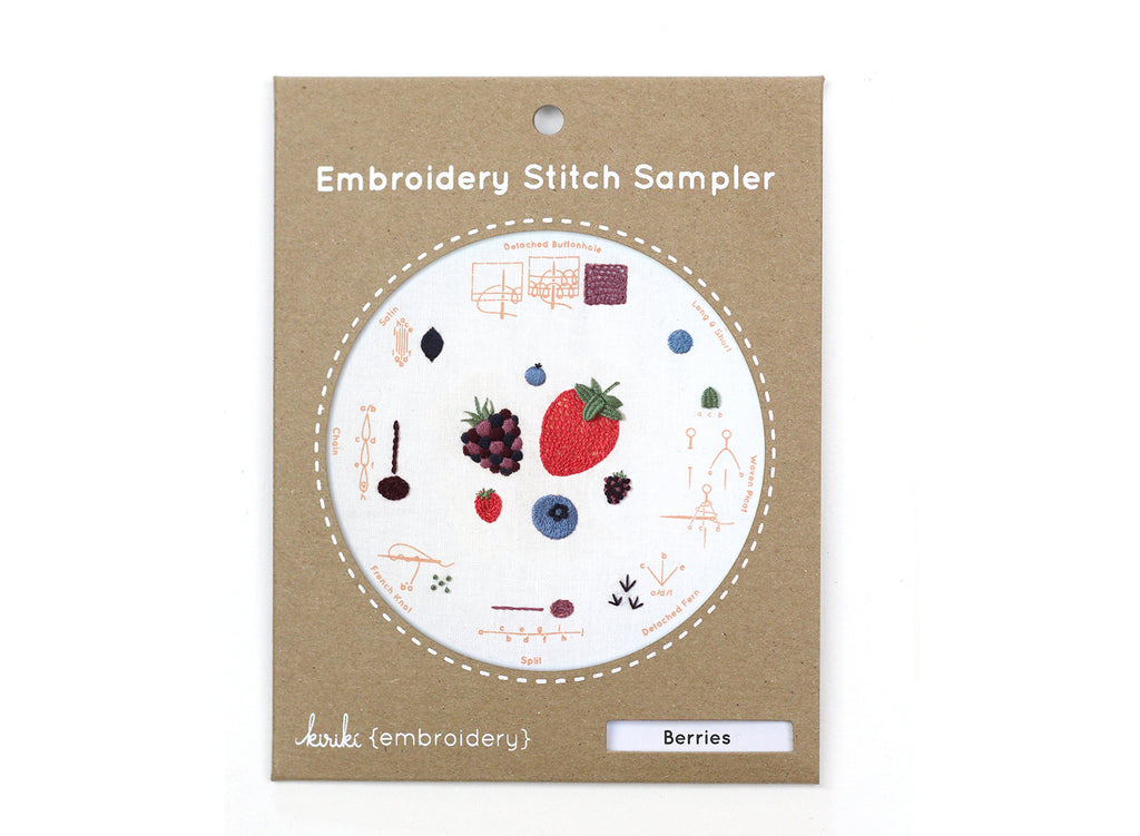 Embroidery Stitch Sampler - Berries