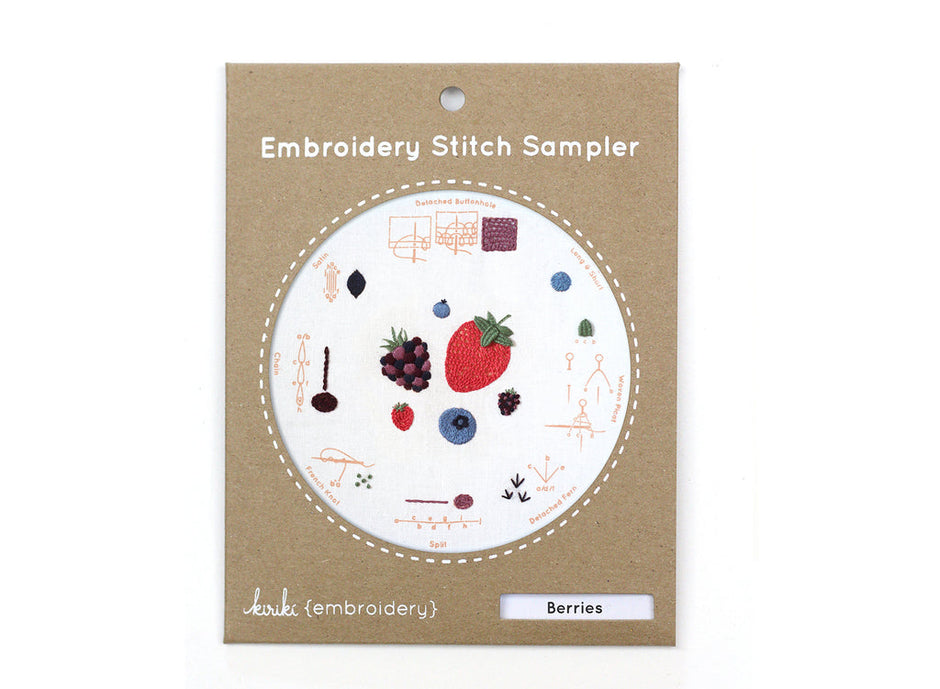 Embroidery Stitch Sampler - Berries