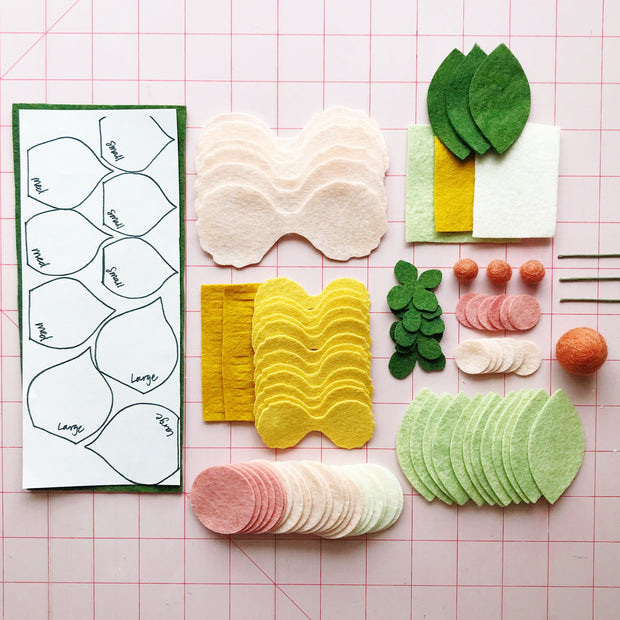 Felt Flower Craft Kit - Blush Forest