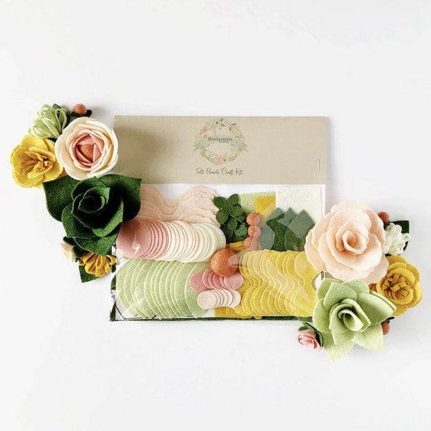 Felt Flower Craft Kit - Blush Forest