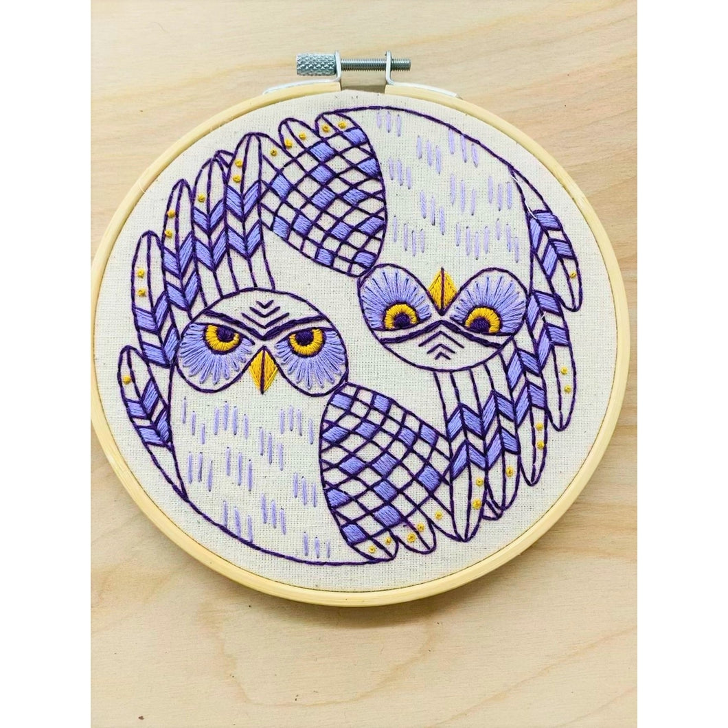 Burrowing Owls Embroidery Kit