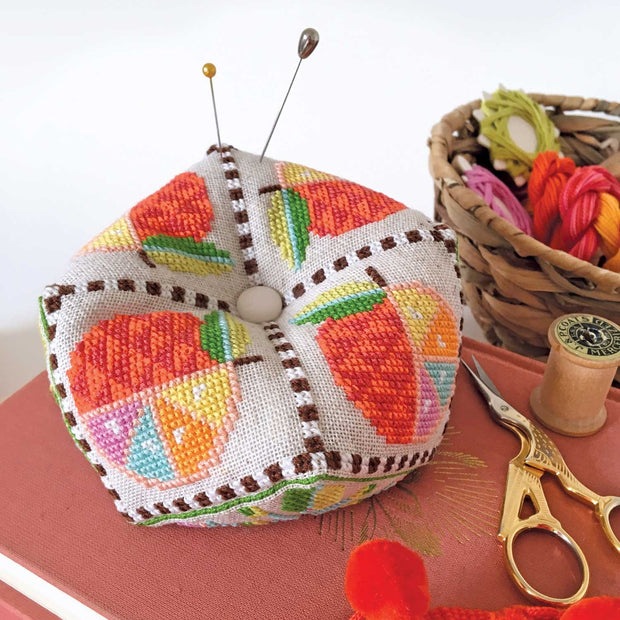 Citrus Biscornu Cross Stitch Pattern