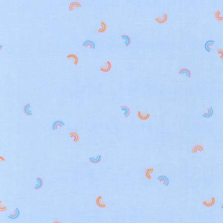 Cozy Cotton - Rainbows in Cornflower