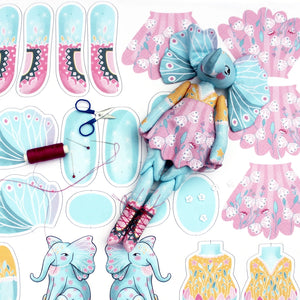 Esme the Elephant DIY Doll Sewing Kit