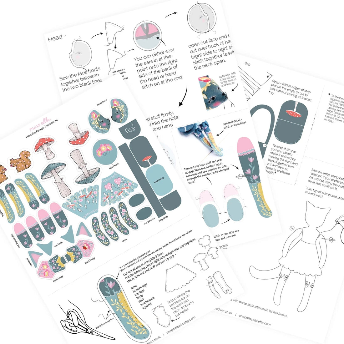 Flora the Forager DIY Doll Sewing Kit