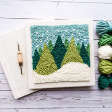 Load image into Gallery viewer, Forest Winter Wonderland Punch Needle DIY Kit
