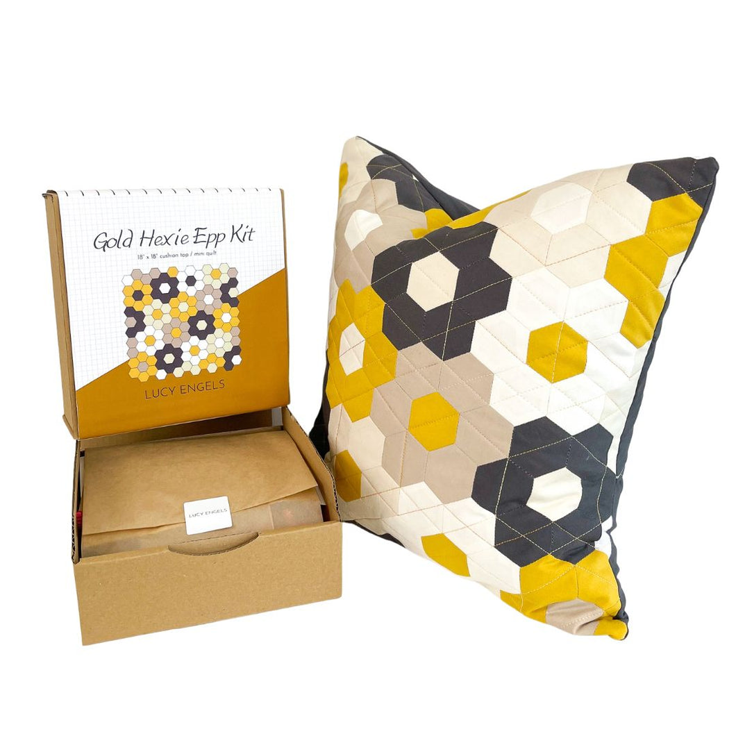 Gold Hexie EPP Cushion Cover Kit