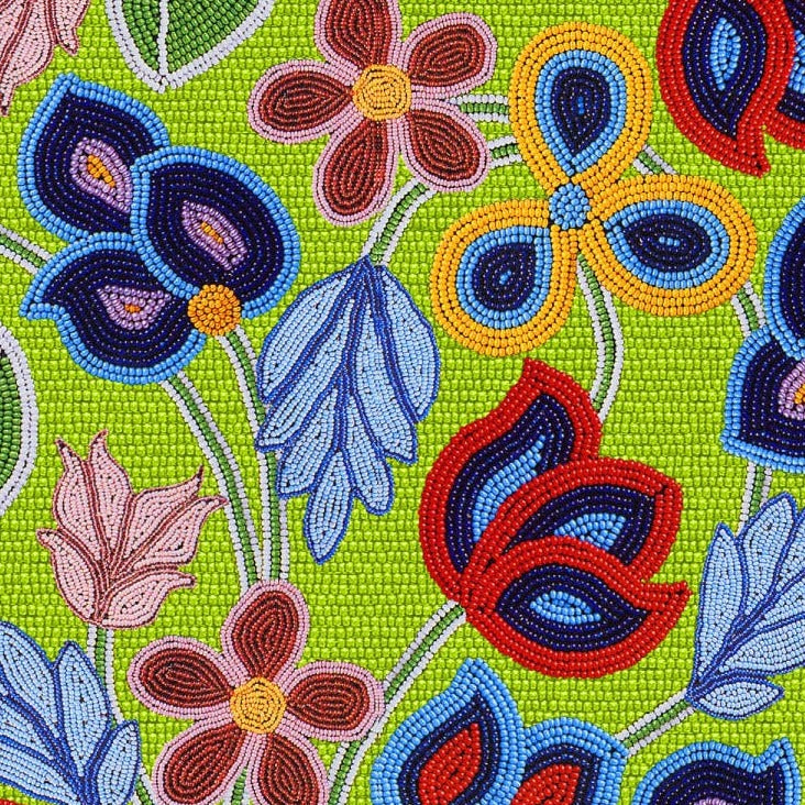 Beaded Florals 2 - Lime