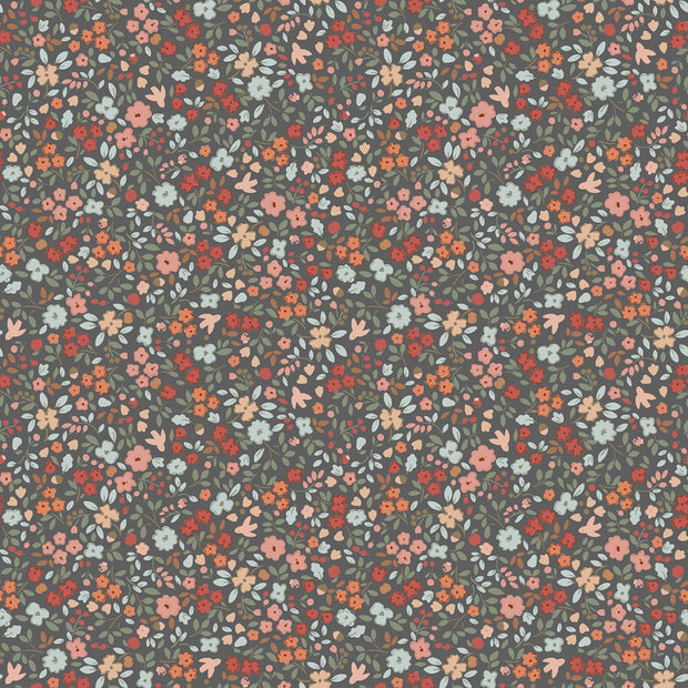 Deck the Halls - Holiday Floral - Pewter