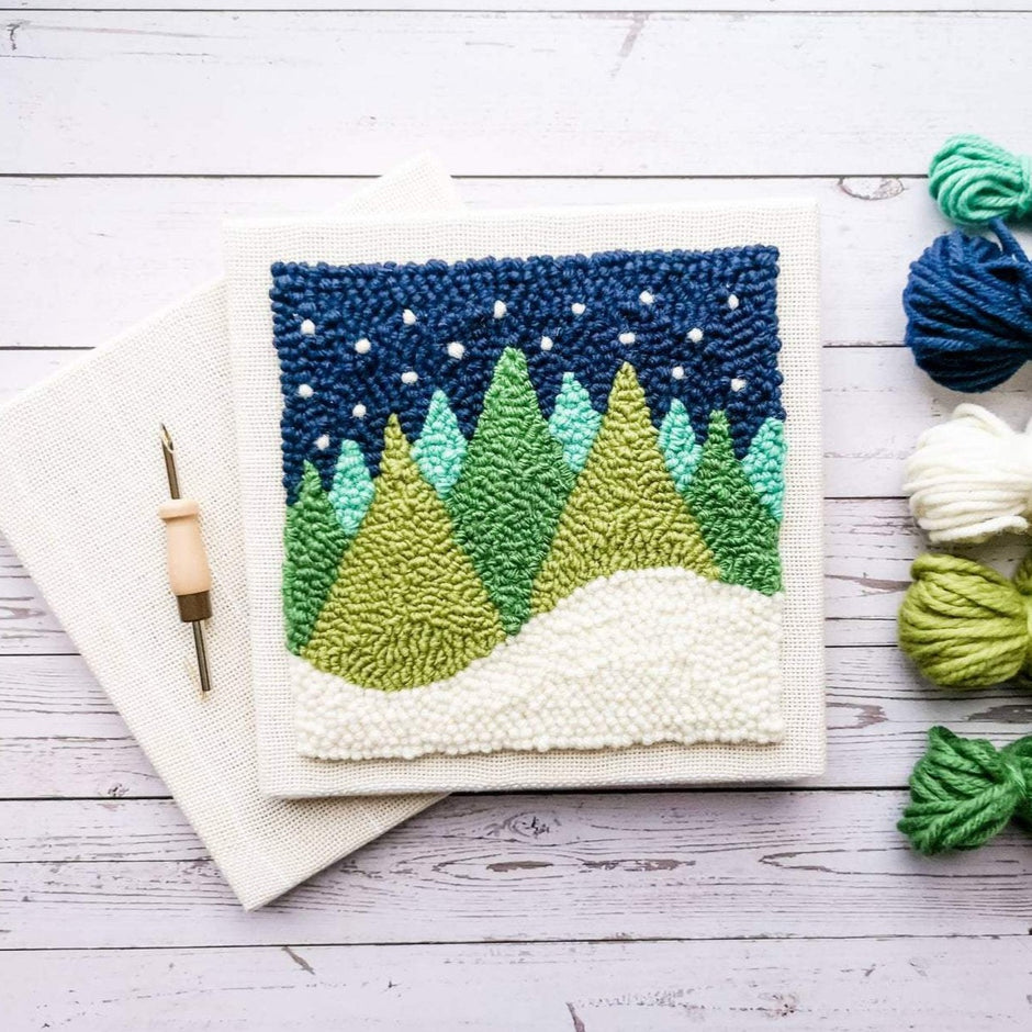 Forest Winter Wonderland Punch Needle DIY Kit