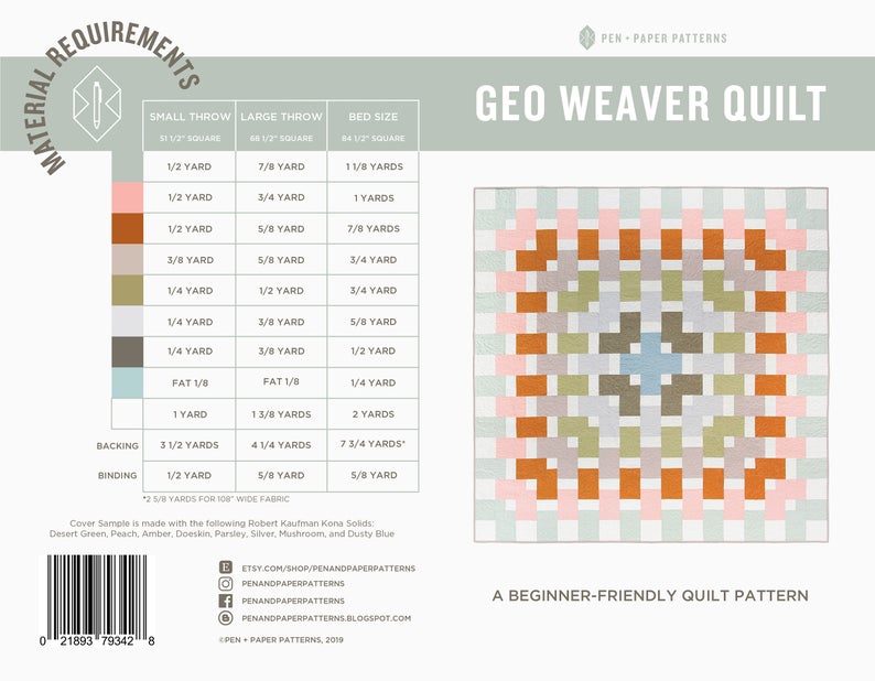 Geo Weaver Quilt Pattern