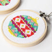 Retro Bauble Ornament Cross Stitch Kit