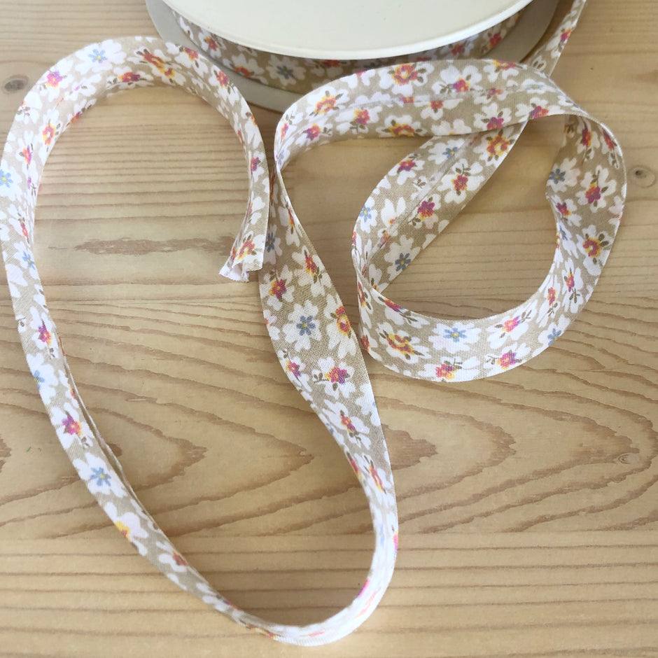 Floral Bias Binding