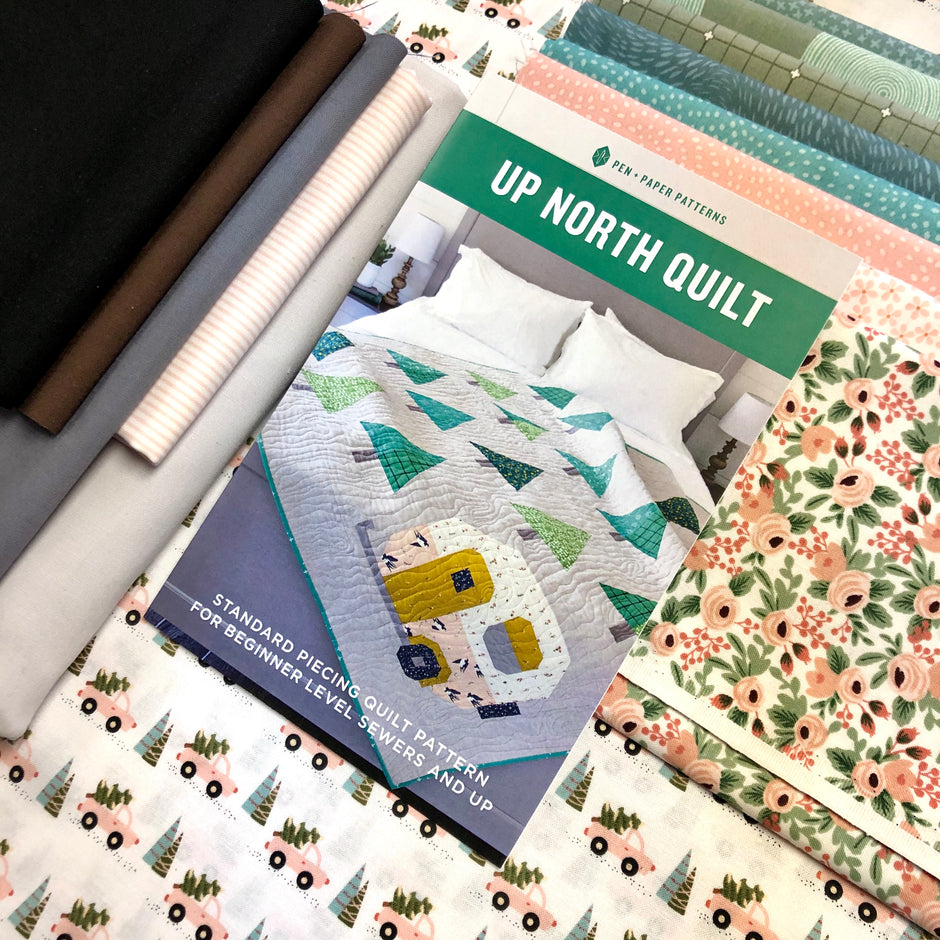 Up North Quilt Kit - Pink Trucks