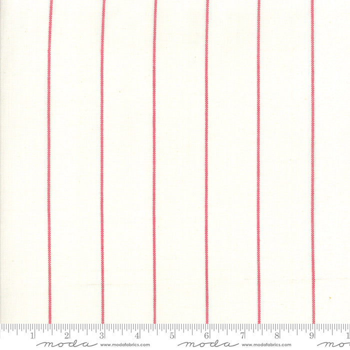Toweling - Red Pencil Stripe